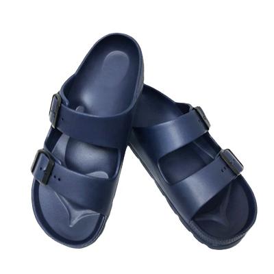 China Summer Fashion Two Straps EVA Foam Sole EVA Slipper Sandals Men Unisex Massage Sandal Beach Birken Style HOT Injection for sale