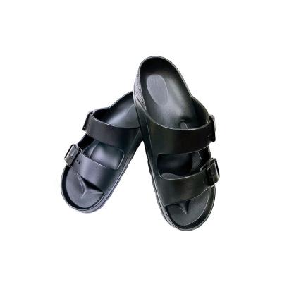 China Summer Fashion Two Straps EVA Foam Sole EVA Slipper Sandals Men Unisex Massage Sandal Beach Birken Style HOT Injection for sale