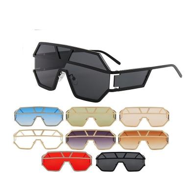 China New Fashion Sunglasses FELIXES 085 Metal Geometric Patterns Frame UV400 Stylish PC Lens Shades Women Sun Glasses One for sale