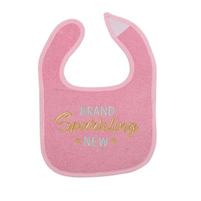 China Antibacterial 100% Organic Baby Bibs Cotton Terry Baby U Shape Bibs Waterproof Baby Embroidery Bibs for sale