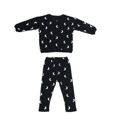 China Breathable Customized Soft Squishy Bamboo Tee And Pants Newborn Baby Pajamas 2 Piece Pajamas Clothing Set for sale