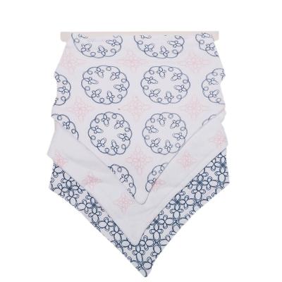 China OEM Multi Customized Logo 100% Organic Adjustable Antibacterial Cotton Pack Baby Bandana Drool Absorbent Bibs Printed Custom Designs Support for sale