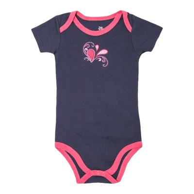 China Wholesale Comfortable Hot Sale Baby Short Sleeve 100% Cotton Printing Embroidered Newborn Baby Boy Summer Romper for sale