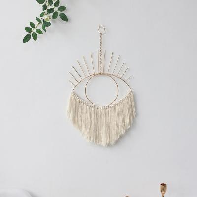 China Nursery Baby Room Woven Tropical Bohemian Mini Macrame Wall Hanging Handmade Decor WATCH Dream Catcher Tapestries for Girls for sale