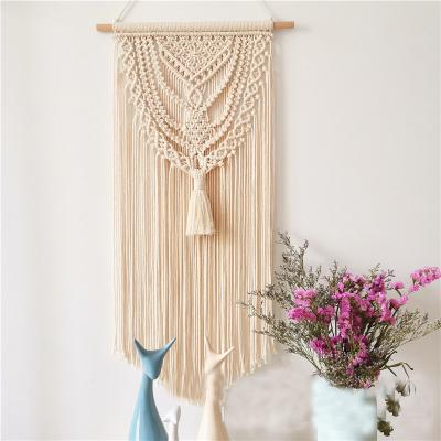 China Modern Handmade Woven Boho Macrame Nursery Wall Hanging Tapestry Decor Tropical Home Decor Accessories Large for sale