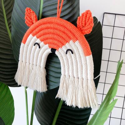 China Nursery Decor Baby Kids Room Home Accessories Boho Tropical Modern Cute Macrame Woven Chic Tapestry for sale