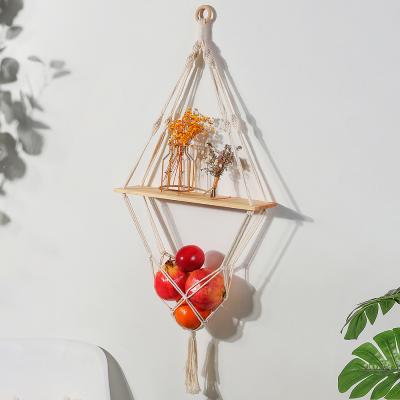 China Boho Kitchen Decor Plant Basket Flower Pot Holder Tropical Fruit Hangers and Veggie Storage Baskets Hold Hanging Hammock for sale