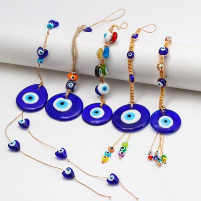 China Lucky Blessing Gift Turkish Greek Blue Eye Protection Amulet Handmade Hanging Charm Car Hanging Decor Accessories for sale