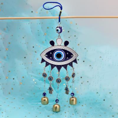 China Protection Amulet Lucky Turkish Greek Blue Eye Pendant Blessing Decor Charm Wind Chime Catcher Car Hanging Dream Accessories for sale