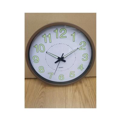 China Diy 30cm Round 3d Quartz Glow Antique Night Light Home Decor Style Digital Numbers Luminous Wall Clock for sale