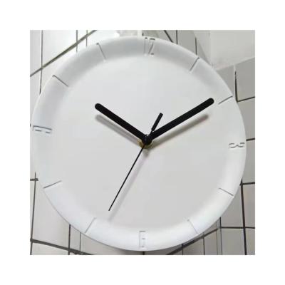 China Antique Style Round Cheap Home Decor Clock Corner Wall Clock Elegant White Pattern Quartz Morden Minimalism Kitchen Wall Clock for sale