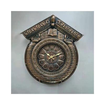 China Wholesale Digital Retro Style Quartz Home Decorative Vintage Antique Antique Large Plastic Three-Dimensional Wall Clocks For Salt for sale