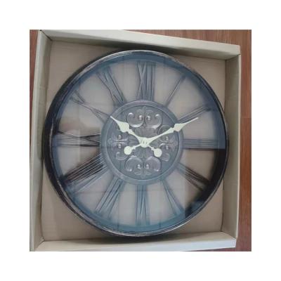 China Antique Style 2022 Luxury Design Antique Decorative Wall Clock Roman Numerals Print Round Vintage Wall Hanging Clocks for sale