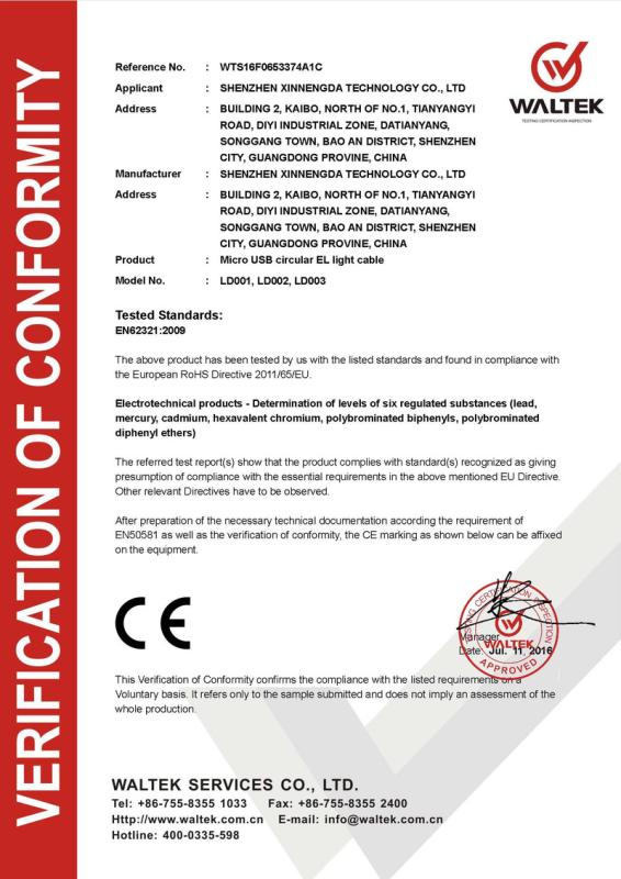 CE - Shenzhen Power4 Technology Co., Ltd.