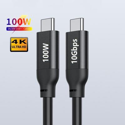 China 100w USB C Cable G1A Type-C To Type C 3.1 Gen2 Fast Charger Data Cables Support 4K Audio Video Cable 10Gbps Transfer Speed ​​20V 5A PD 100W USB C Audio Video Cable for sale