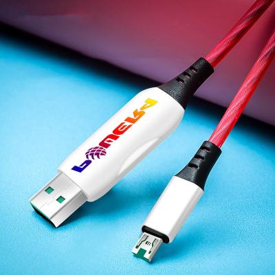 China USB Cable For Cd02B LED Light Charger Cd02B LED Big Fast 3D Super Flowing Super Fast Charging 1M Vooc Android Current 4A USB Copy To Micro USB Charging Cable for sale