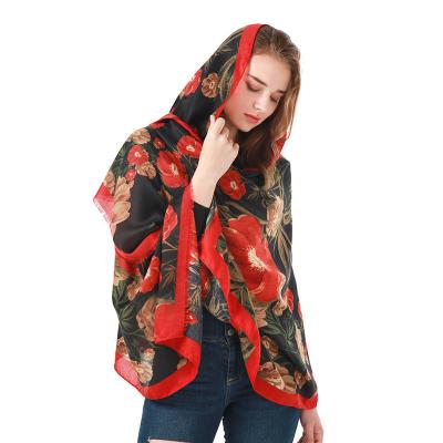 China Striped floral print women's scarf fashion trend warm soft scarf shawls in 2021 autumn and winter newest sale scarf for sale