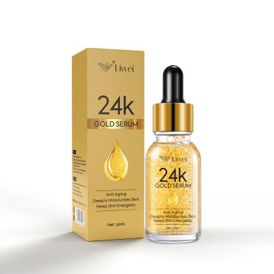 China Skin Revitalizer OEM ODM Hydration Moisturize Whitening Serum For Face Care Oil Serum 24K Gold Anti Aging Serum for sale