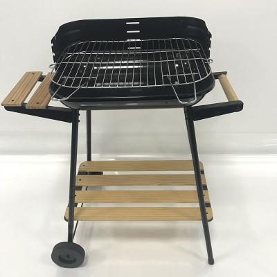 China Easily Assembled Charcoal Grill Camping Outdoor Backyard Cooking Portable Wooden Grill Charcoal Grill New for sale