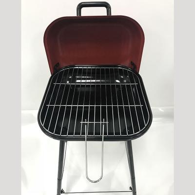 China Hot Sale New Easily Assembled Red Portable Outdoor Camping Charcoal BBQ Grill for sale