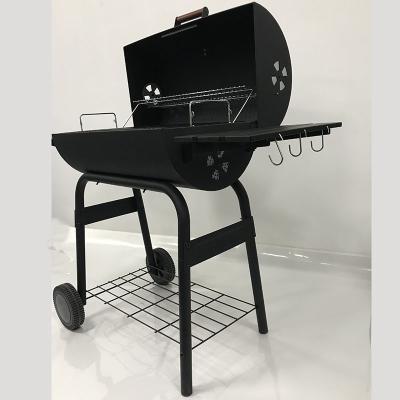 China Easily Assembled Outdoor BBQ Picnic Charcoal BBQ Grill With Small Barrel Smoker BBQ New for sale