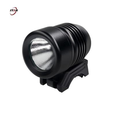 China Round Black 2100 Lumen Front Bike Light Long Range Portable for sale