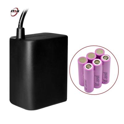 Китай 7.4V 18650 перезаряжаемые блок батарей 2S3P 7800mAh с резиновым случаем водоустойчивым продается