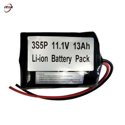 China 3S5P 18650 Li Ion Rechargeable Battery Packs 11.1V 13Ah 144.30Wh Te koop