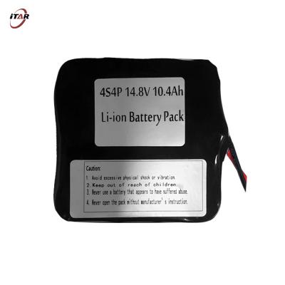 China Li Ion Rechargeable Battery Packs 4S4P 18650 14.8V 10.4Ah 153.92Wh voor draagbare onderzoekslichten Te koop