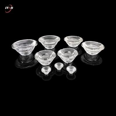 中国 Double Convex LED Optical Lenses Transparent 35mm PMMA PC Material 販売のため