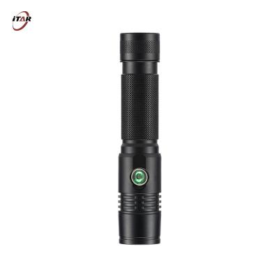 China 18650 Battery Powered Rechargeable LED Flashlight 1200 Lumen Aluminum Alloy Material for sale