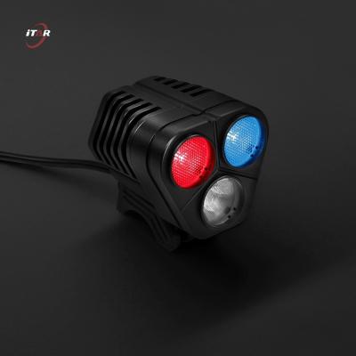 China A luz branca azul vermelha do diodo emissor de luz da polícia para o CE impermeável ROHS do farol IP66 da bicicleta certificou à venda