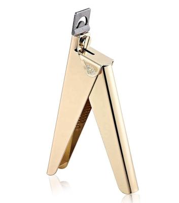 China Private Acrylic Tips Cutter, Manicure Finger Logo Nail Tool Stainless Steel Gold Nail Clippers With Low MOQ for sale