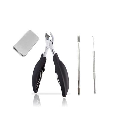 China Fast Shipping Professional Nail Care Nail Tools Nail Scissors With Soft Handle Cuticle Nipper Set for sale