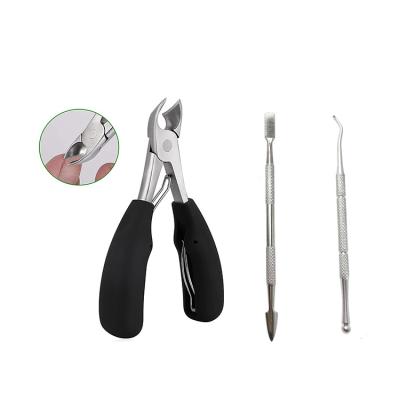 China Nail Care Customized Sharp Stainless Steel Nail Cuticle Nippers Pointed Professional Set for sale