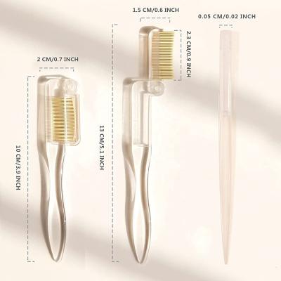 China Whole Beauty Cosmetics Tools Factory Sale Make Up Tool Lash Comb With Teeth Eyelash Brush Removable Eyelash Curler With Comb for sale