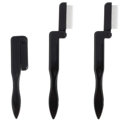 China Makeup Beauty Good Quality Good Quality Grooming Lash Separator Wick Brush Mascara Metal Eyelash Folding Comb for sale