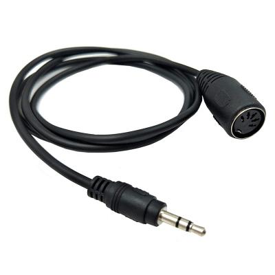 China COMPUTER FRONT 3.5MM Female To 5 DIN Pin Cable, Poyiccot 5 Pin DIN Female To 3.5mm Male Connector Jack Plug Wire Cord For MIDI Keyboard for sale