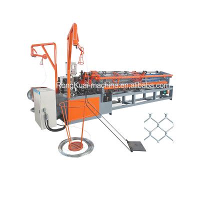 China Building Material Stores Cyclone PLC Control Double Wire Chain Link Fence Machine Manual for sale