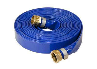 China Durable PVC Layflat Hose / Pipe UV Resistant Flexible With Coupling Fittings for sale