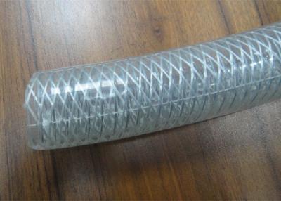 China Clear PVC Wire Reinforced Flexible Hose / Fiber Braided Hose Anti Abrasion for sale