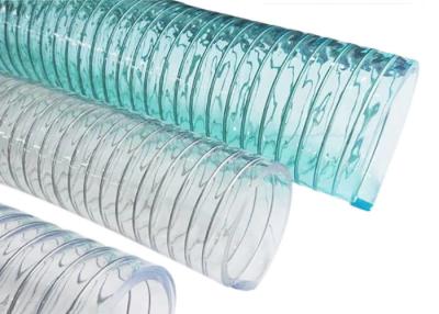 China Non Toxic 2 Inch Clear PVC Spiral Steel Wire Reinforced Vacuum Plastic Hose for sale