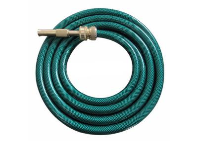 China 1 Inch PVC Garden Hose Flexible Plastic Green Braided Vinyl Tubing Garden Hose for sale