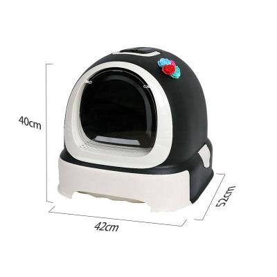 China Sustainable Pet Product Supplier Luxury Fully Enclosed Automatic Cat Litter Toilet Box for sale