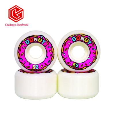 China Street Popular Customized Tapered Shape 54mm To 58mm PU Skateboard Wheels for sale