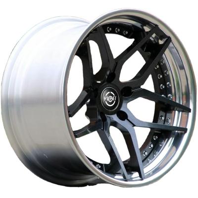 China Aluminum Alloy 6061 T6 Customized Wheels 2 Wheel Passenger Car Piece Forged Wheel New Style Forged Car Rims for sale