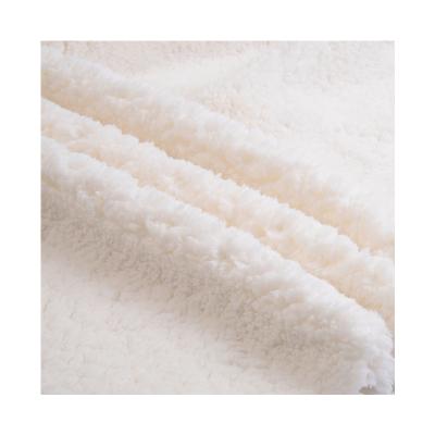 China New Pattern Polyester Fabric Winter Coat Toy High Quality Polyester Sherpa Wadding Breathable 100% Fabric for sale