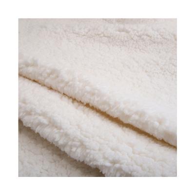 China Breathable Stain Cotton Cashmere Lamb Cashmere Apparel Striping Fabric Sofa Toy Carpet Cotton Plush Fabric Sherpa Plush Cloth for sale