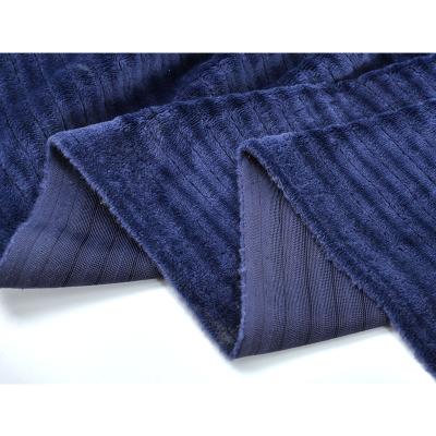 China Breathable Wholesale Striped 100% Polyester Velvet Fabric For Sofa Upholstery for sale