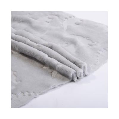 China Breathable Fashion Embossed 100% Polyester Soft Comfortable Feeling Knitted Crystal Velvet Fur Fabric for sale